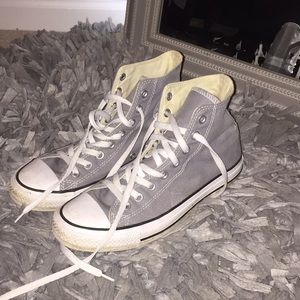Converse dolphin grey hi tops